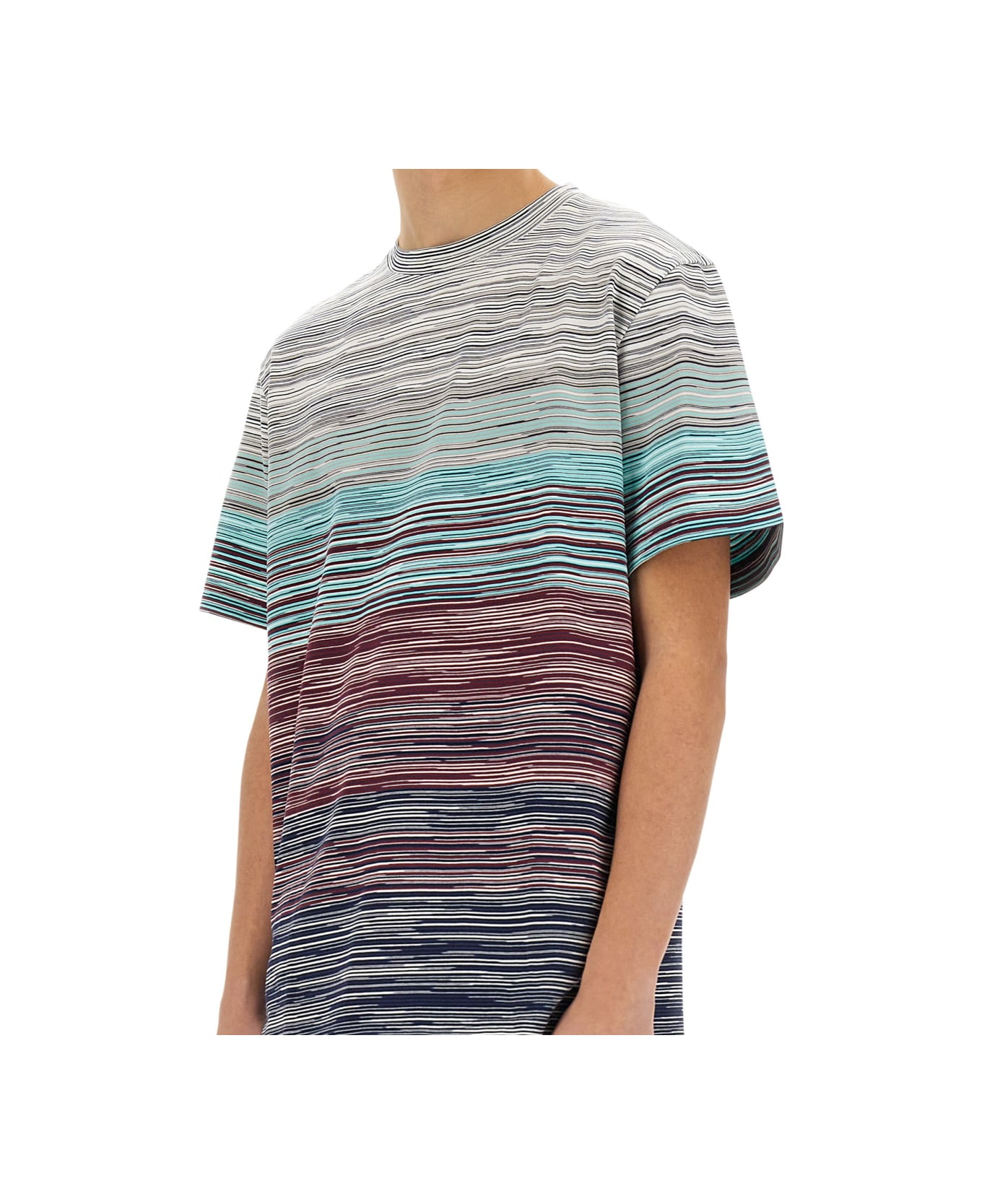 Missoni Degradè Flamed Cotton T-shirt - Red