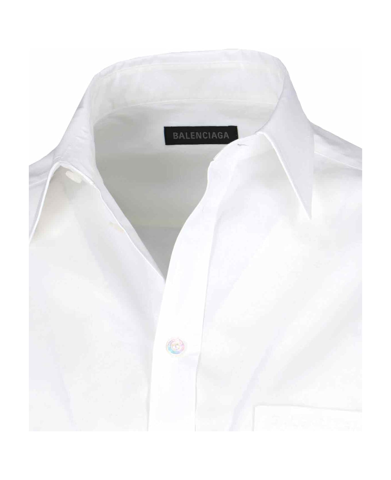 Balenciaga Shirt With Knotted Cuffs - White