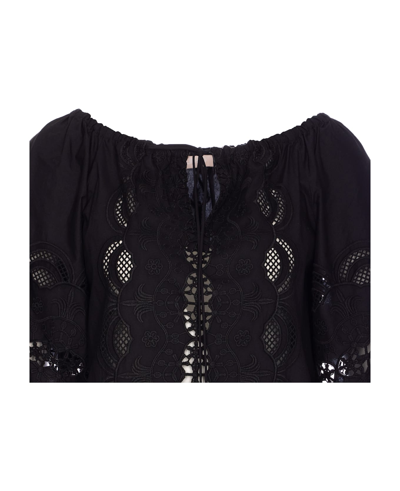 Liu-Jo Embroidered Blouse - Black