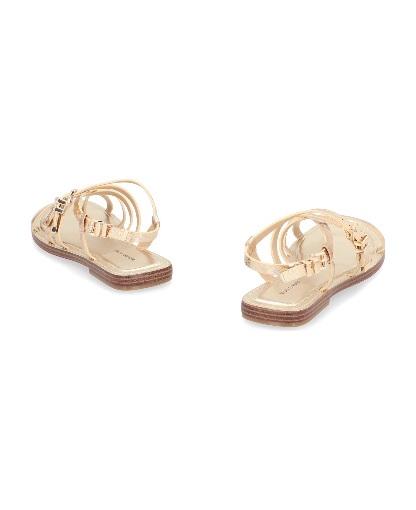 Michael Kors Darrington Leather Sandals - Pale Gold