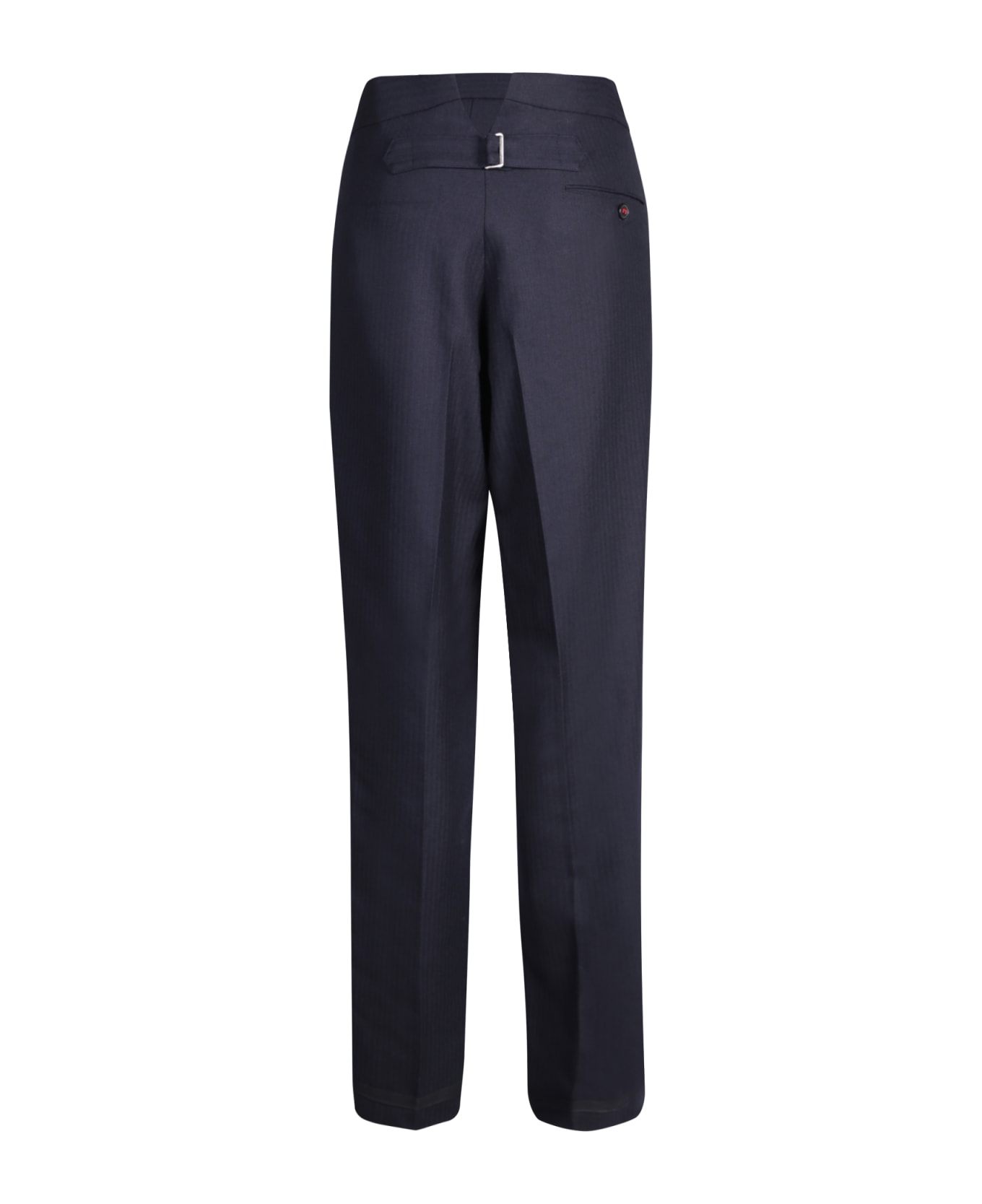 Maison Margiela Straight Fitted Trousers - Blue