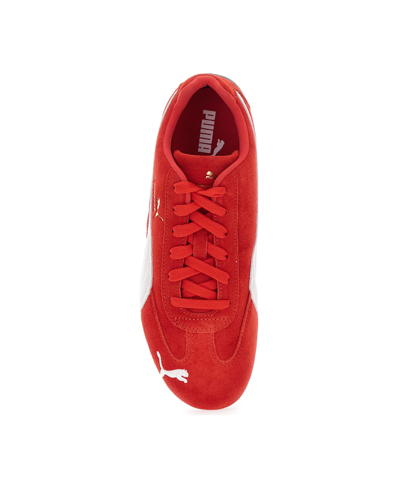 Puma 
speedcat
 Red Sneakers With Logo Print On The Side And Logo Lettering On The Side In Leather Unisex - Red