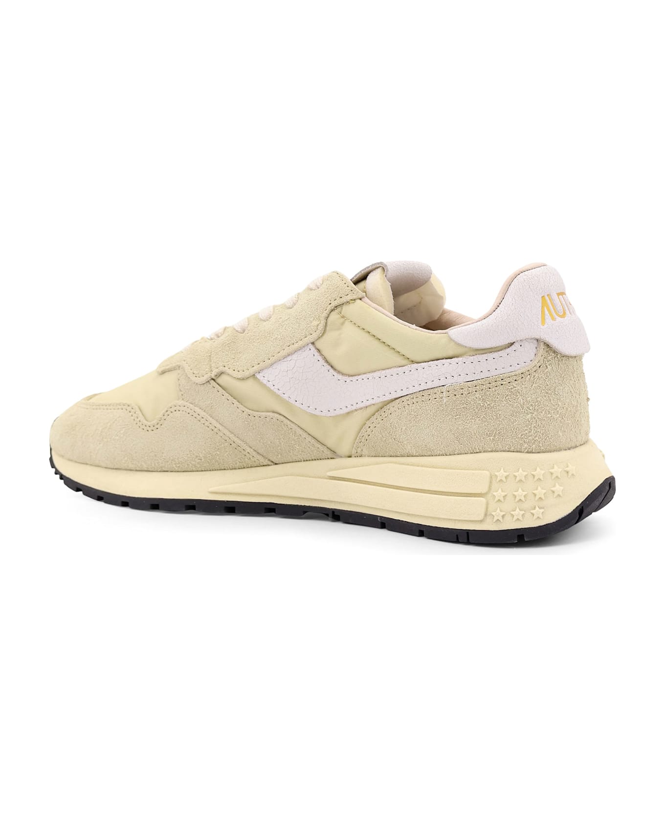 Autry Reelwind Low Leather And Nylon Sneakers - Beige