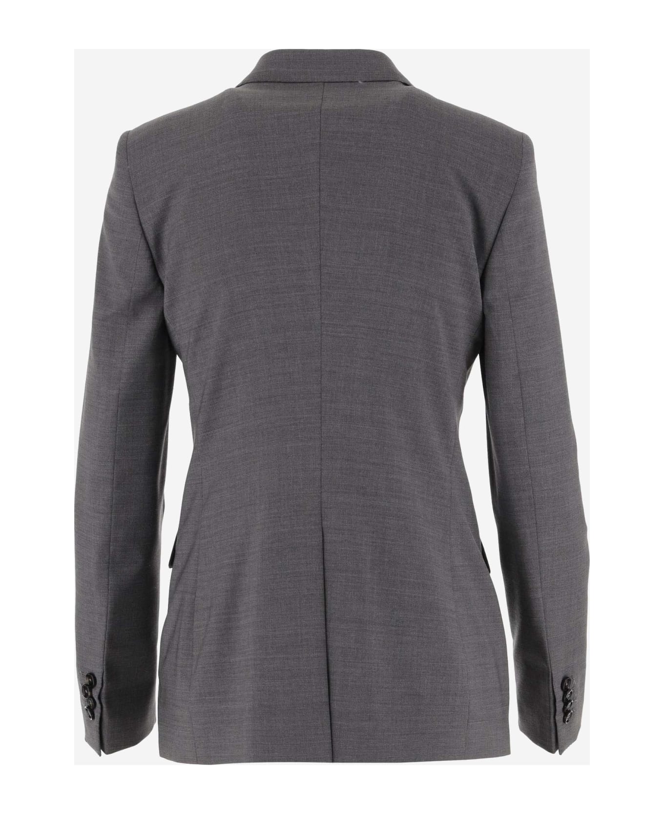 Tagliatore Double-breasted Stretch Wool Jacket - Grey