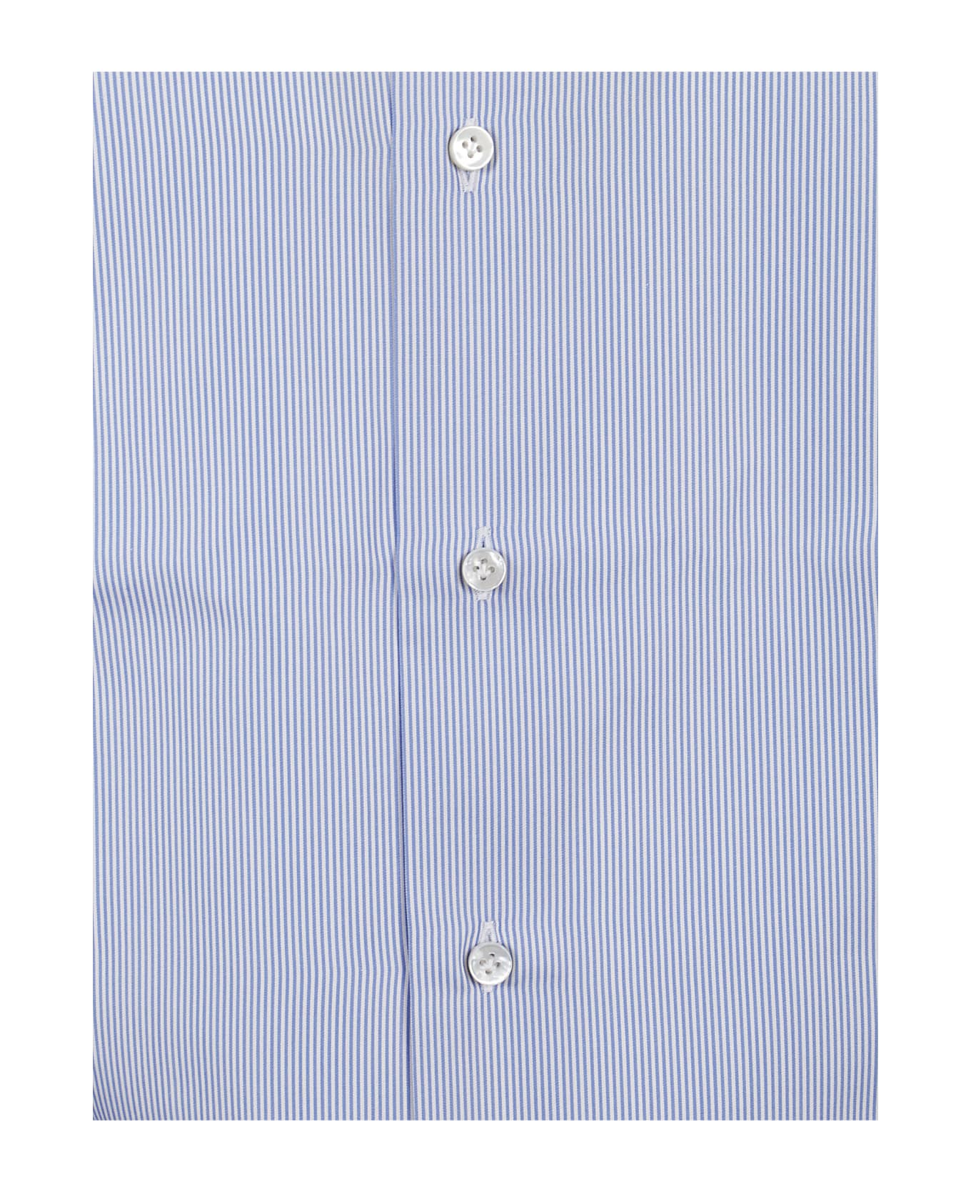 Barba Napoli Long Sleeve Shirt - Bianco/blu