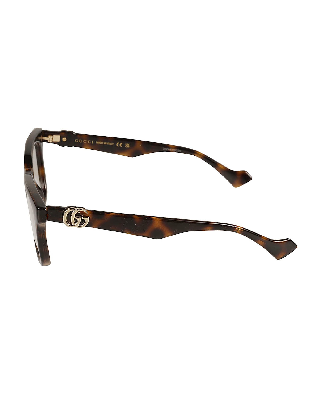 Gucci Eyewear Logo Lens Square Frame - HAVANA-HAVANA-TRANSPARENT