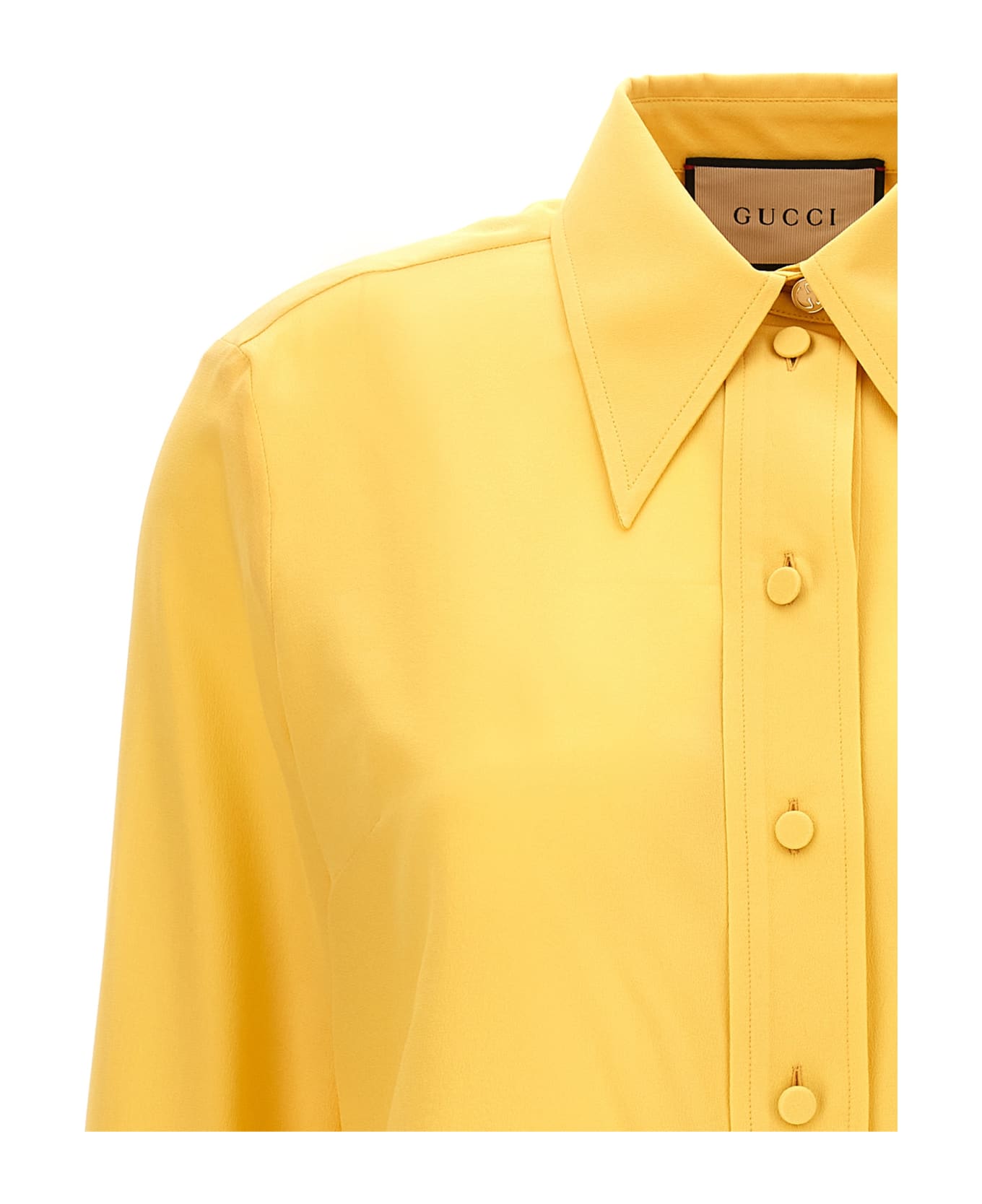 Gucci Silk Shirt - Yellow & Orange シャツ