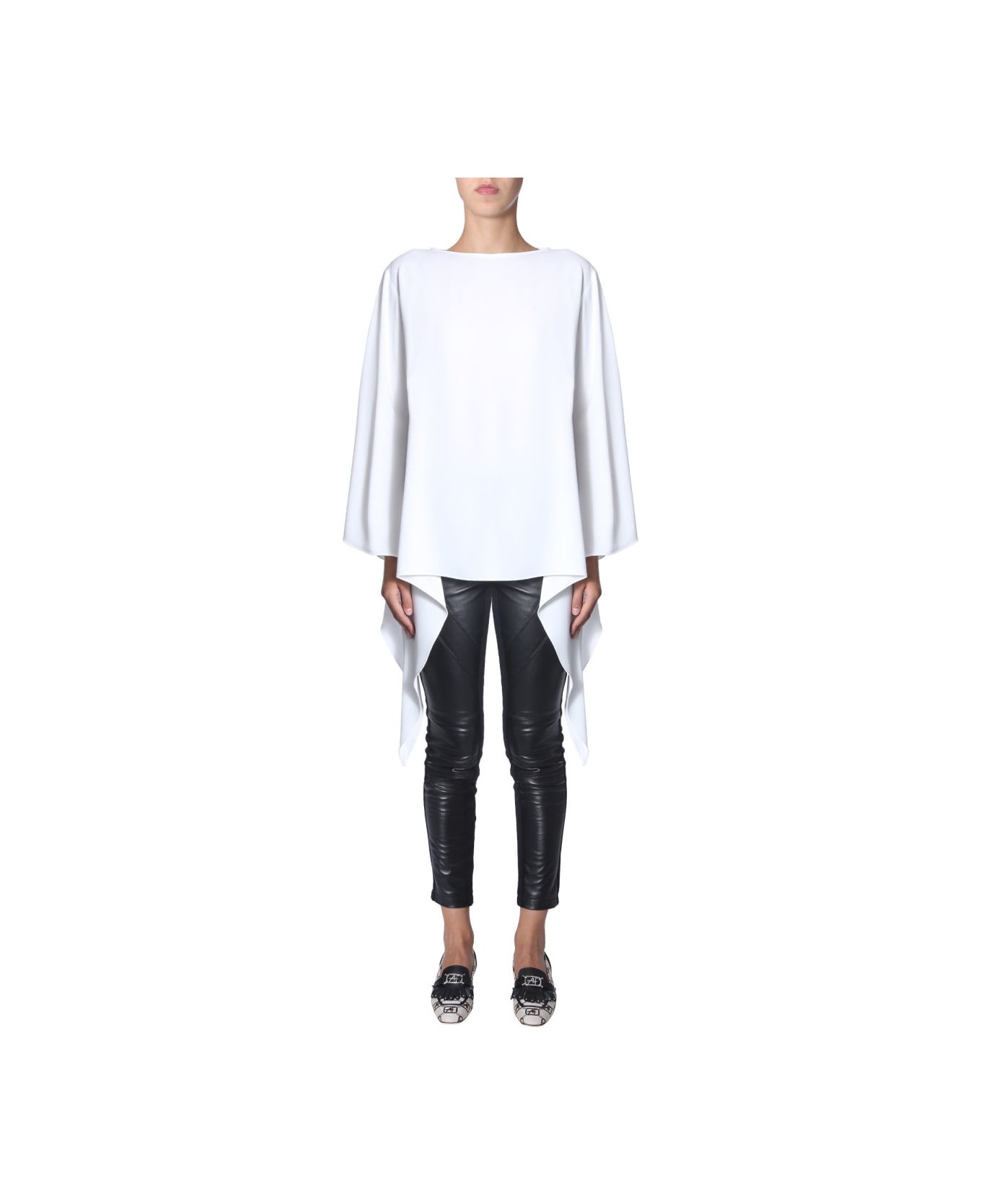 Alberta Ferretti Oversize Fit Blouse - WHITE シャツ