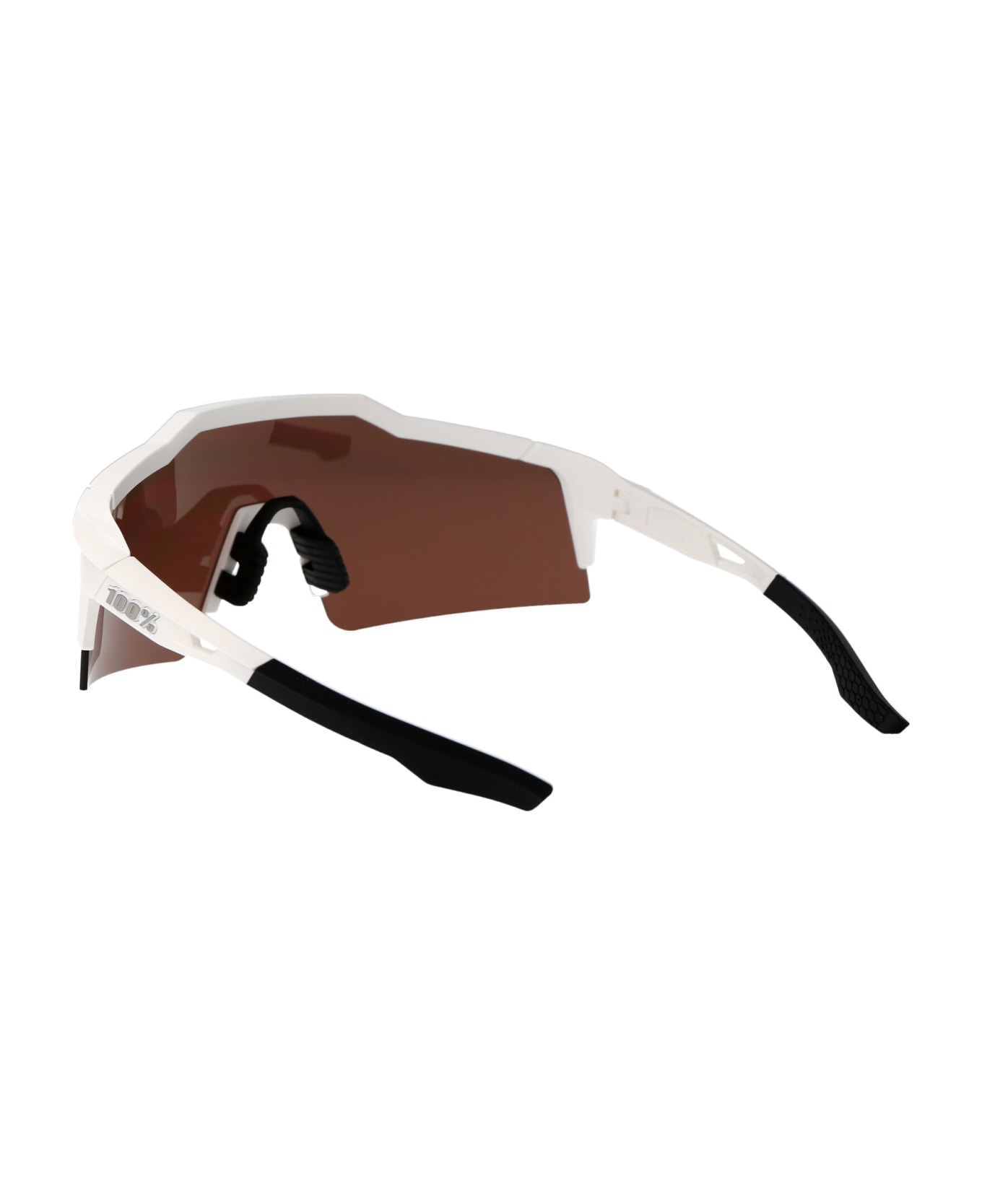 100% Speedcraft Sl Sunglasses - Matte White - HiPER Silver Mirror Lens