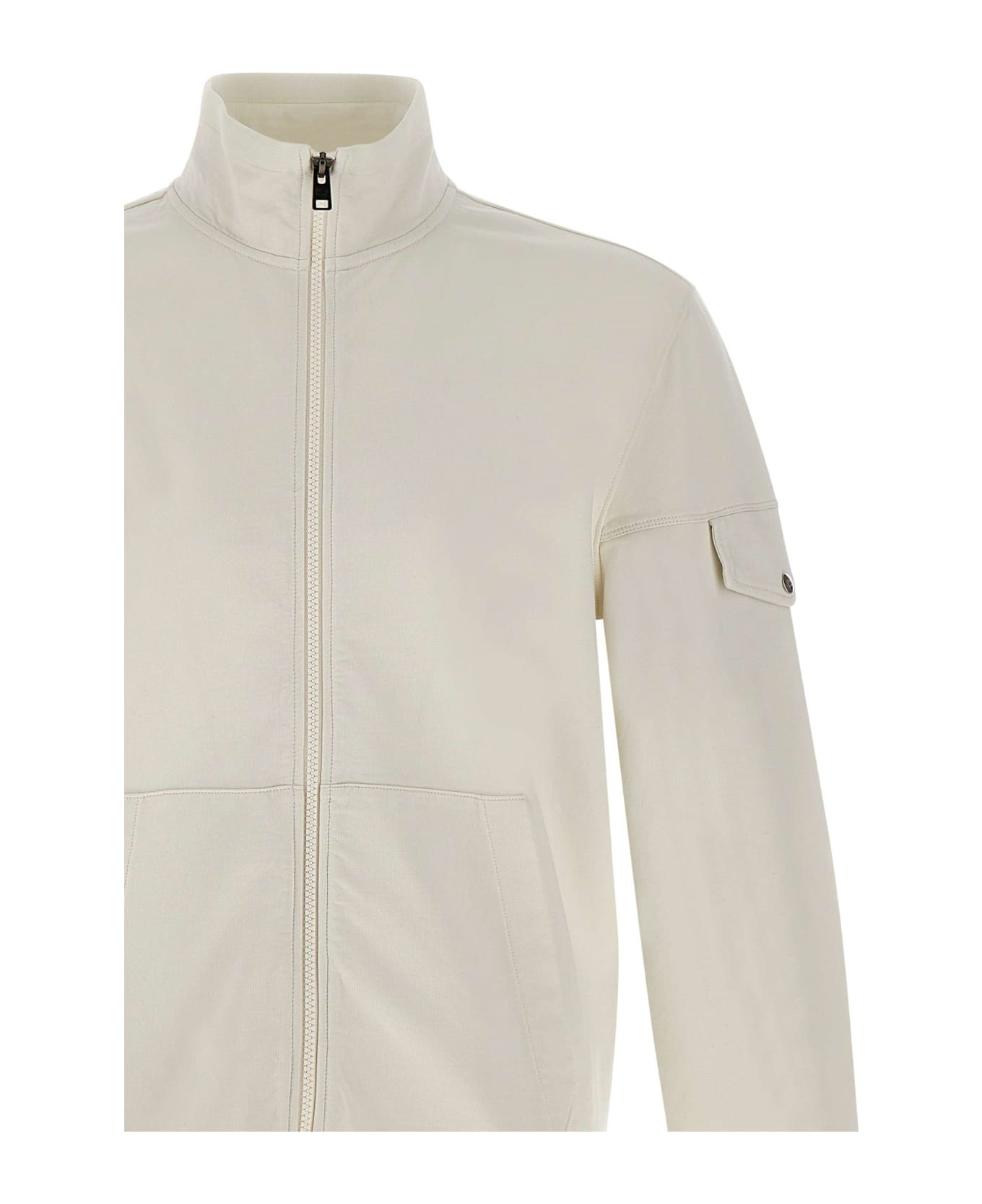 Woolrich 'extra Light' Cotton Sweatshirt - WHITE フリース