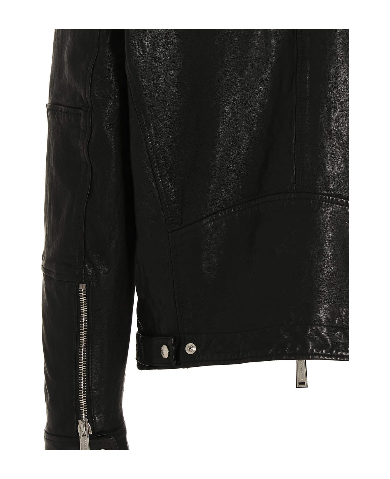 Dsquared2 Studded Leather Jacket - Black  