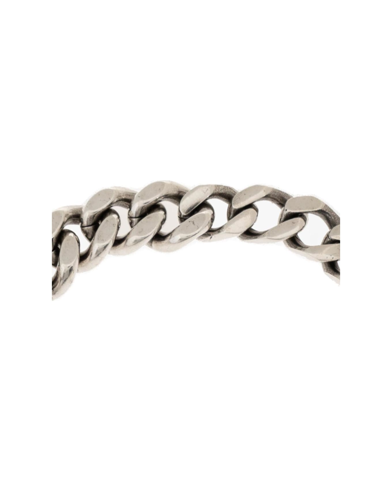 【送料&関税込】Saint Laurent Logo Engraved Chained Bracelet Saint Laurent engraved-logo chain-link Bracelet | Silver