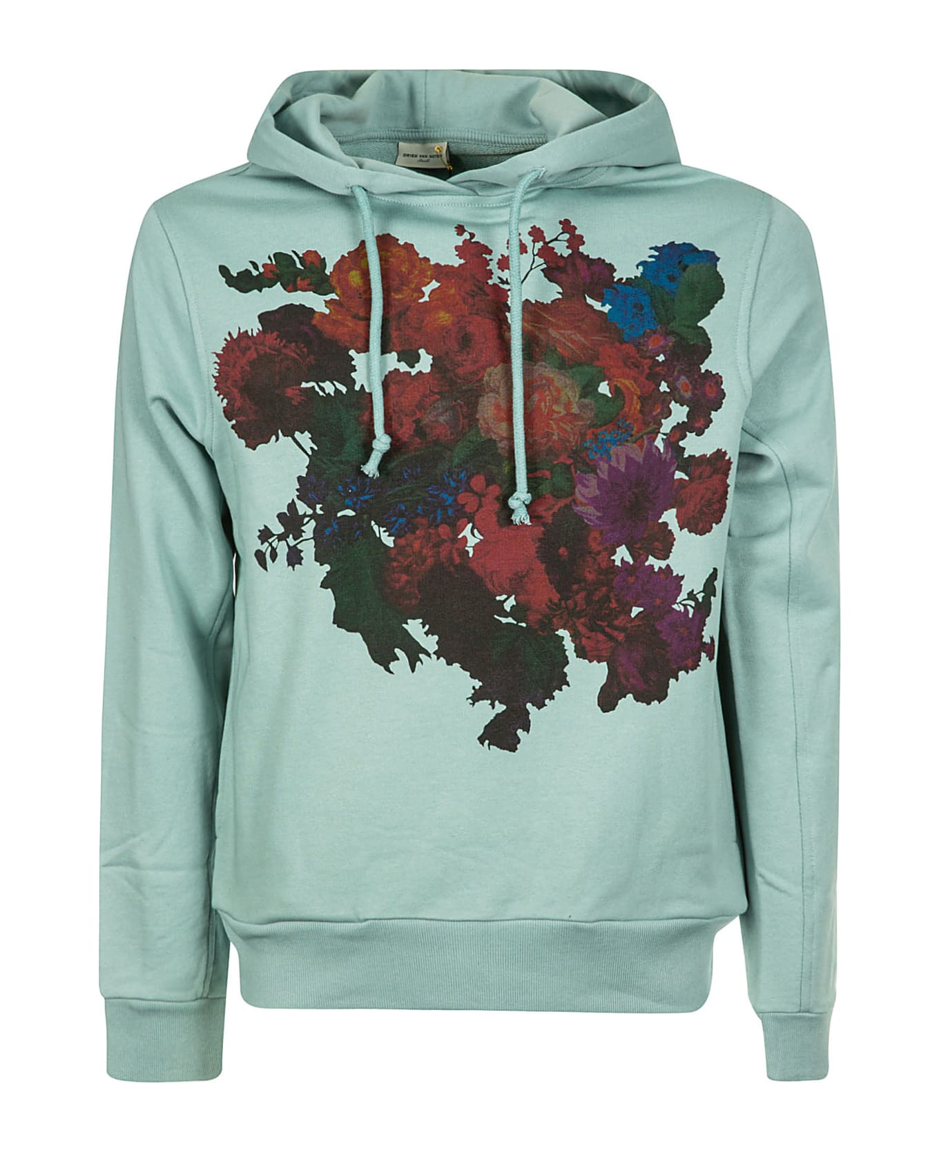 Dries Van Noten Floral Print Hoodie - Mint
