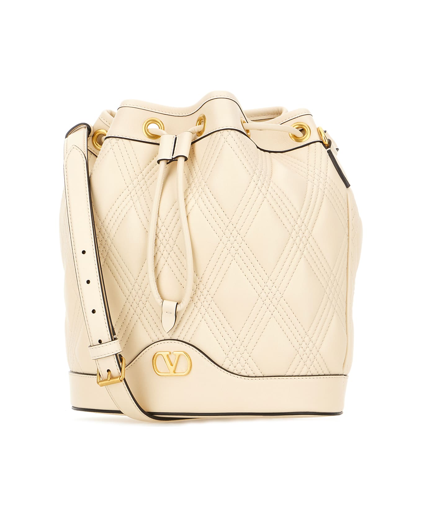 Valentino Garavani Ivory Leather Crossbody Bag - White