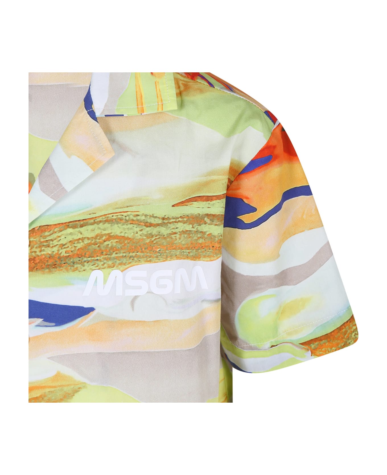 MSGM Multicolor Shirt For Boy With Logo - Multicolor