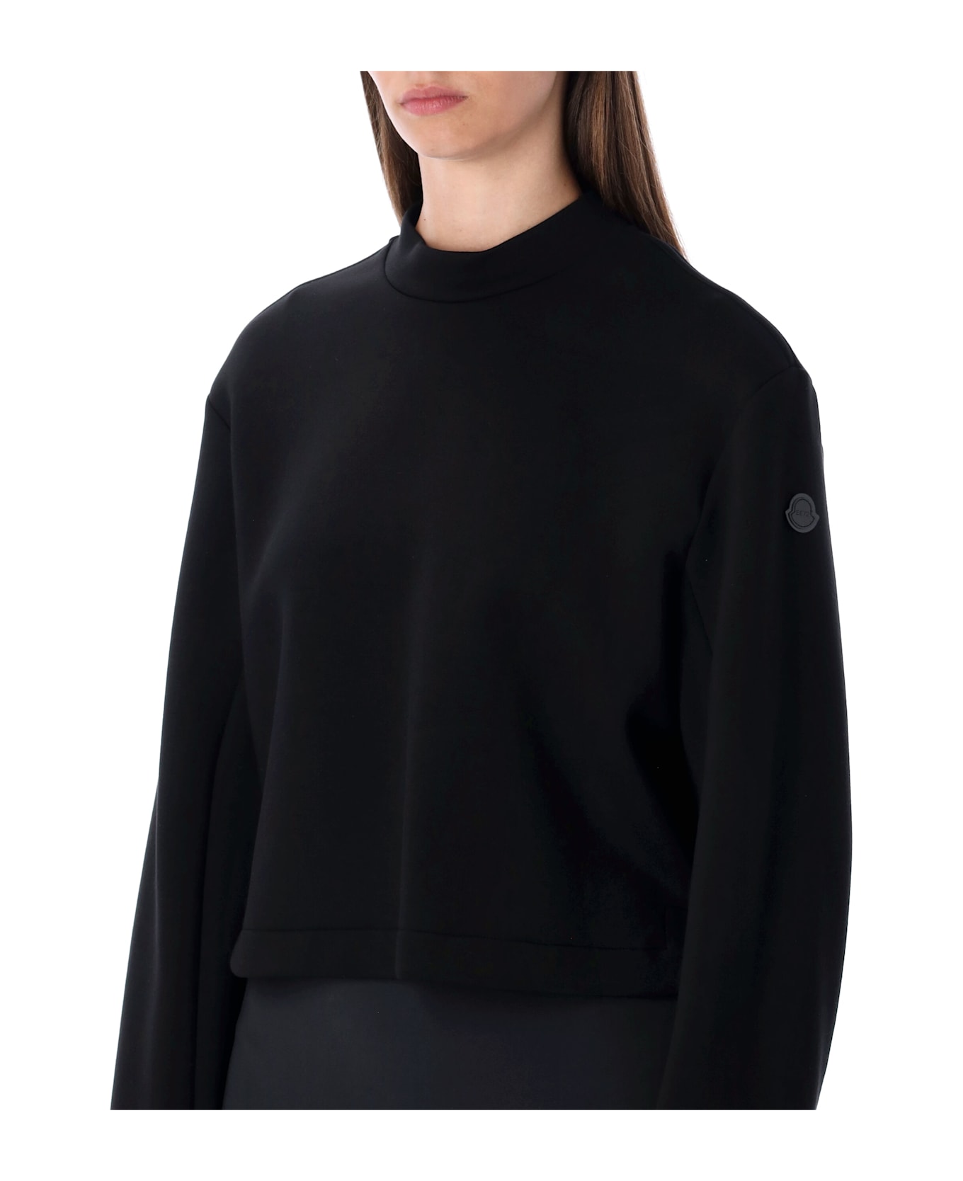 Moncler Genius Moncler X Edward Enninful Neoprene Crew Neck Sweatshirt - BLACK