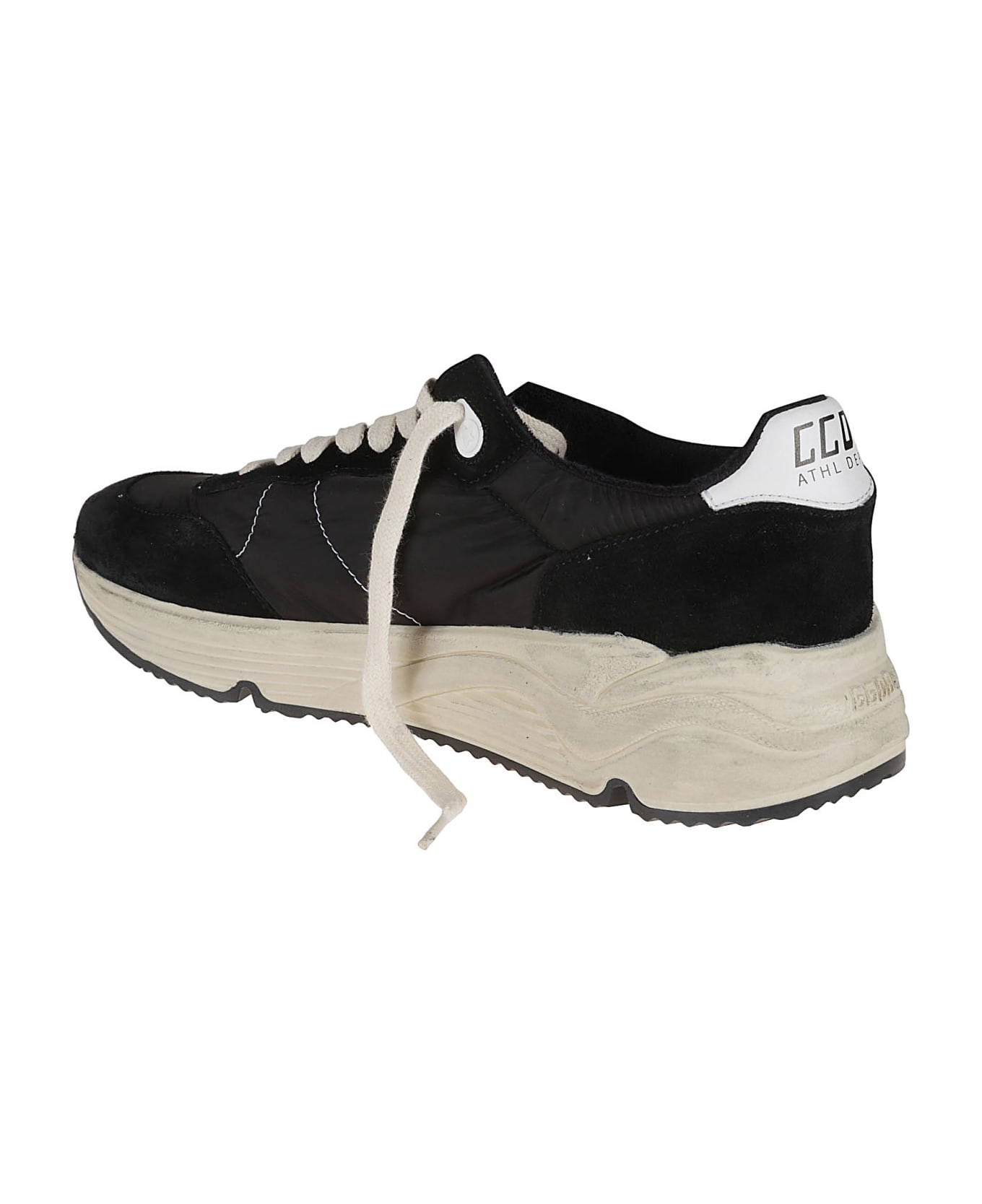 Golden Goose Running Sole Sneakers - Black/White