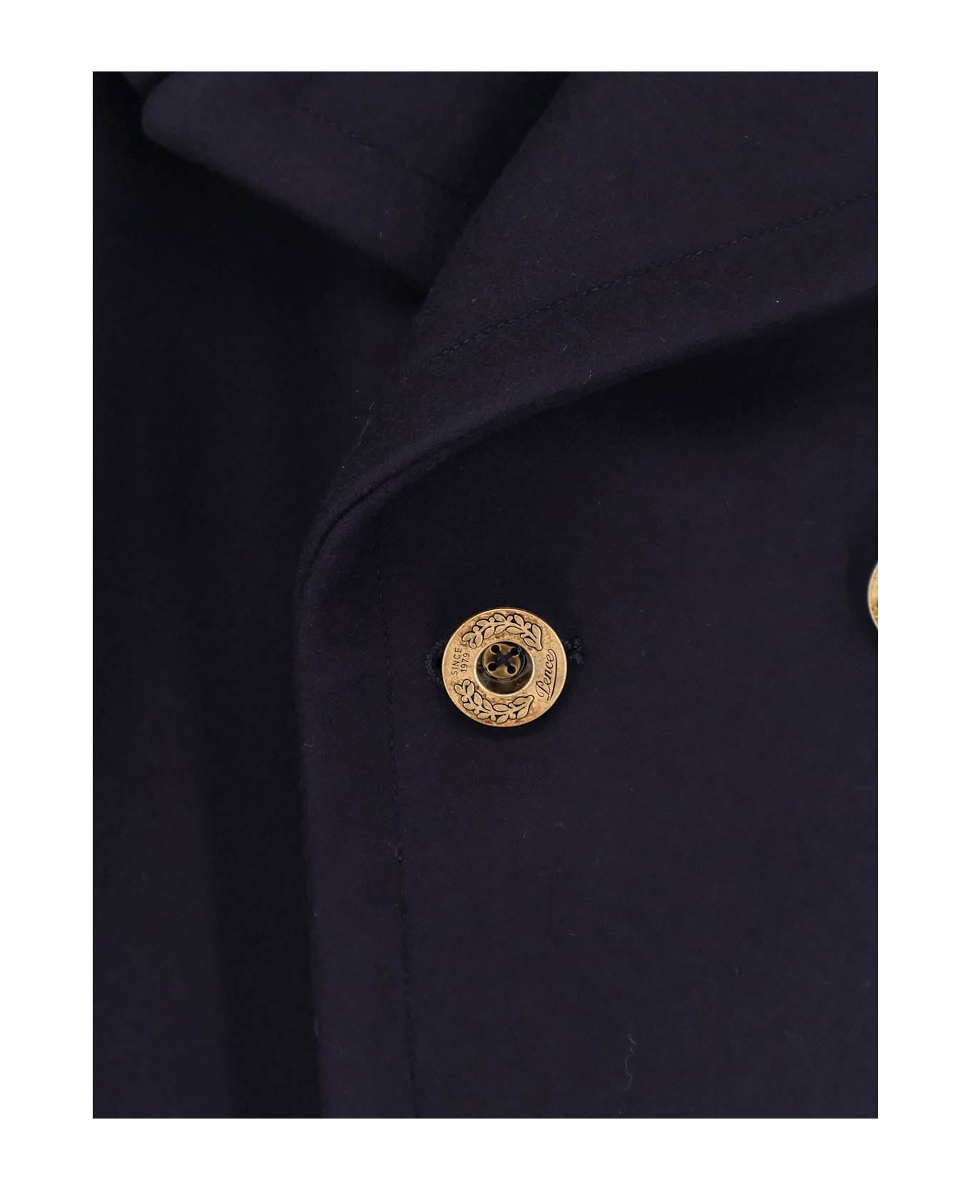 Pence Time Virgin Wool Peacoat - Blue