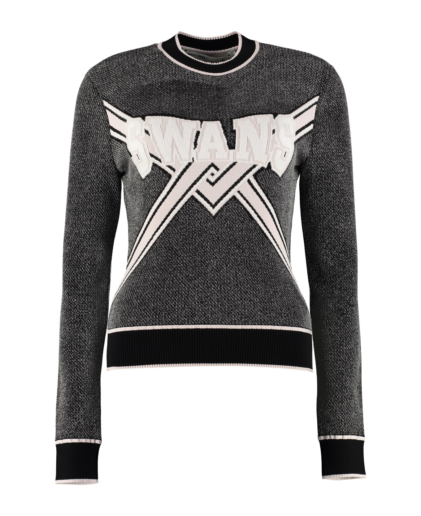 Off-White Long-sleeved Crew-neck Sweater - grey