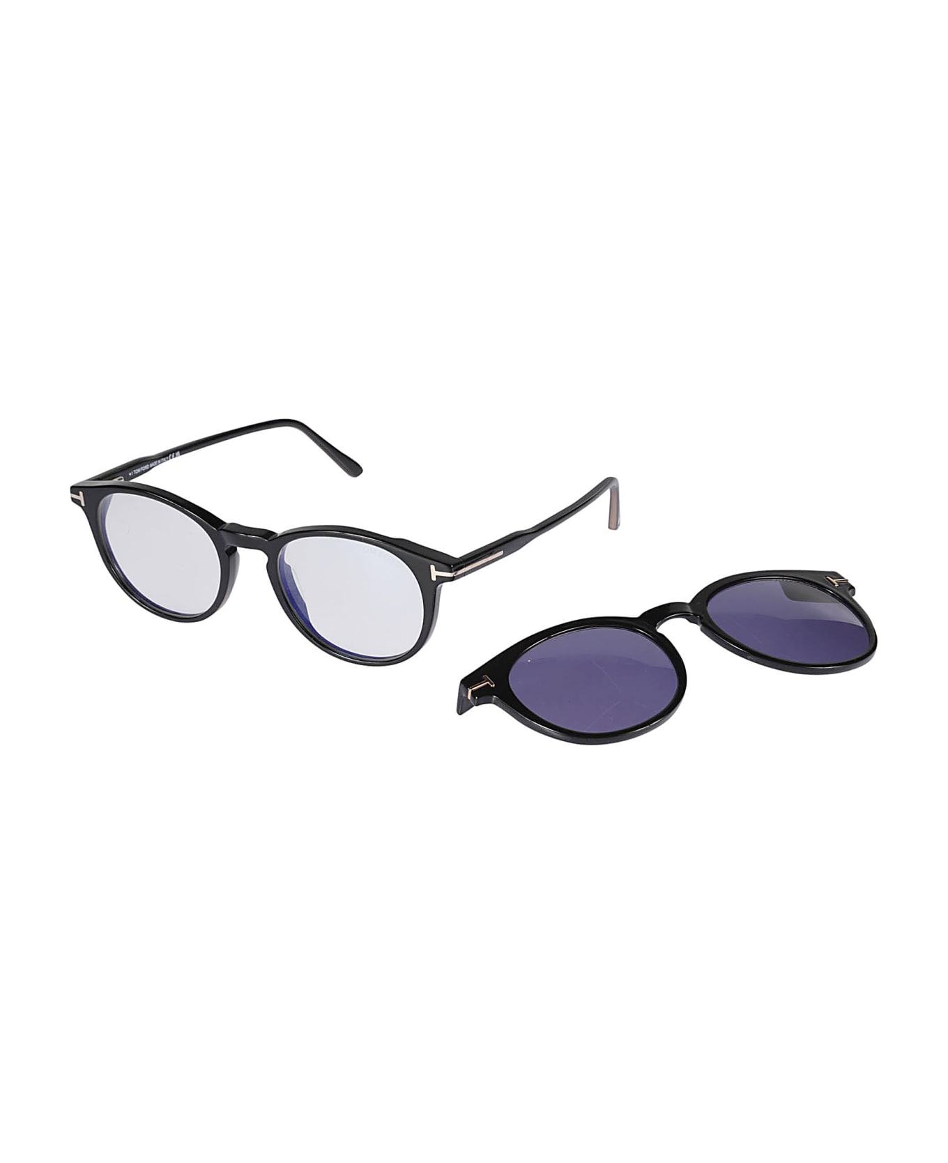 Tom Ford Eyewear Classic Round Lens Sunglasses - 001