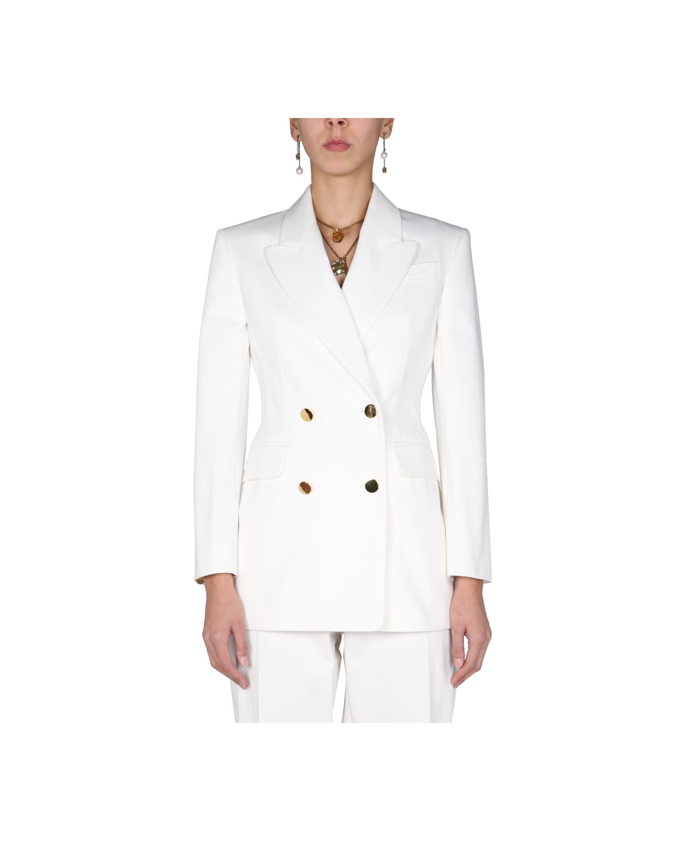 Alexander McQueen Double-breasted Jacket - WHITE