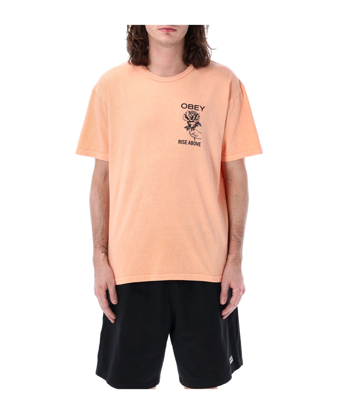 Obey Rise Above Rose Pigment T-shirt - PIGMENT PEACH