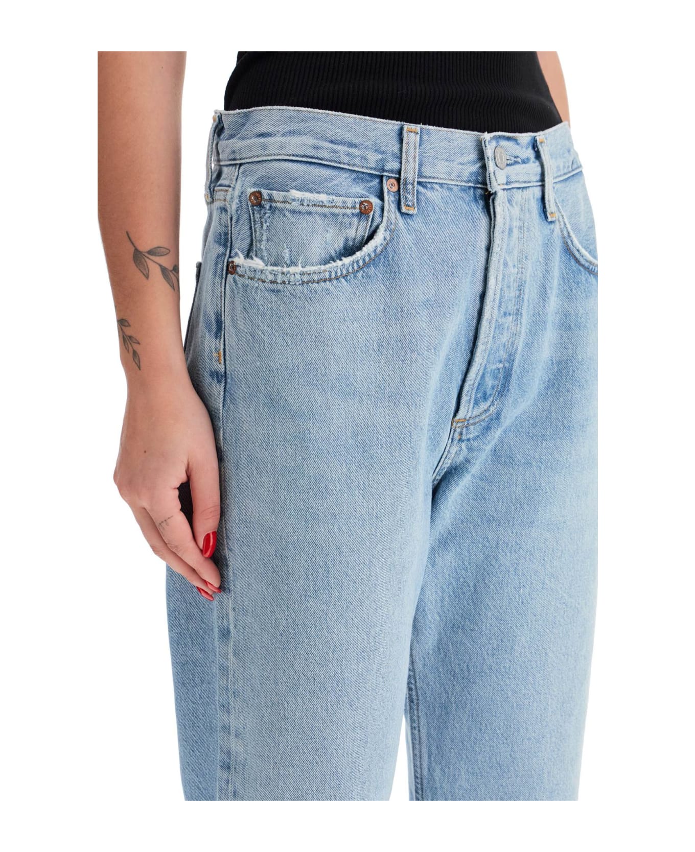 AGOLDE Used Effect Fran Jeans - FORCE (Blue)