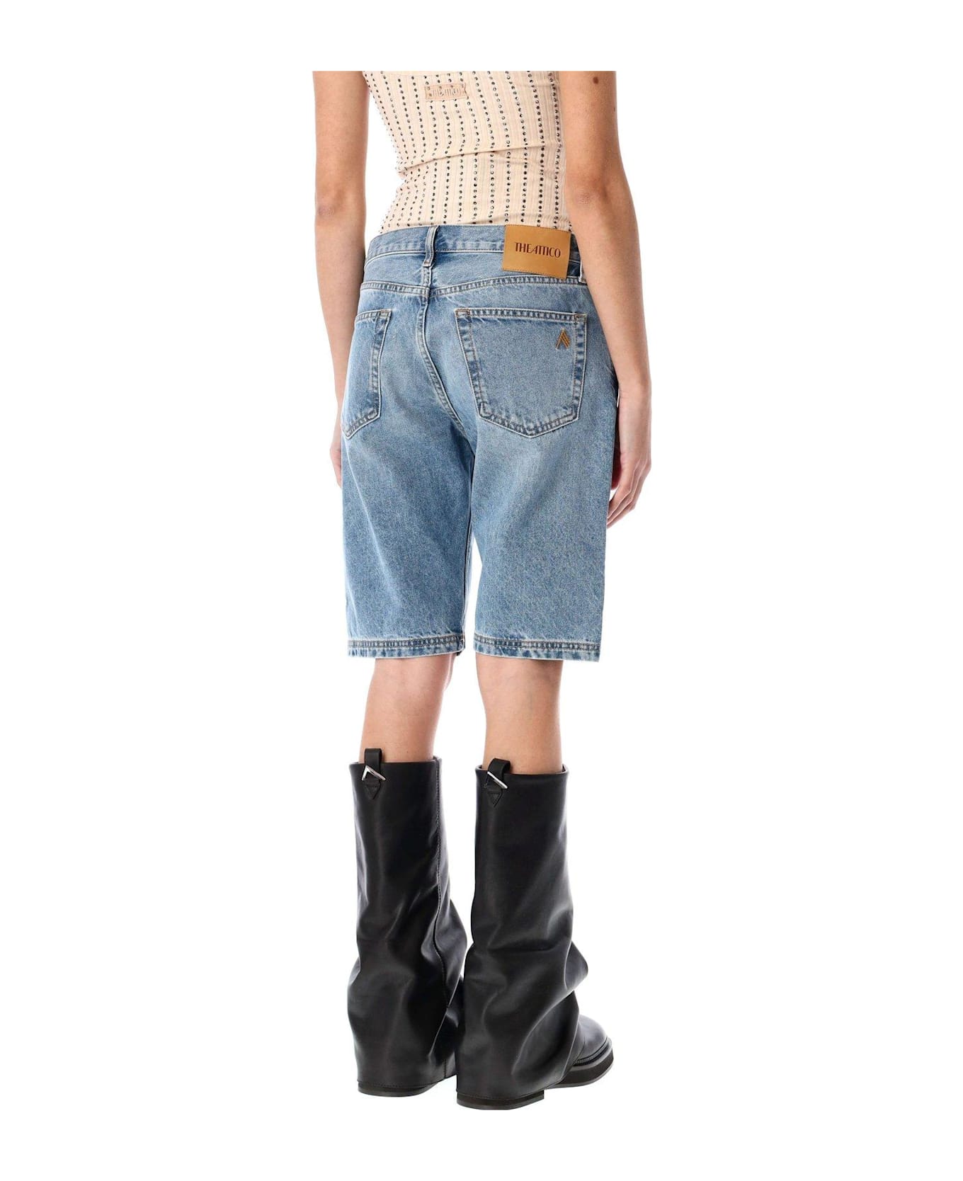 The Attico Denim Short Pants - SKY BLUE