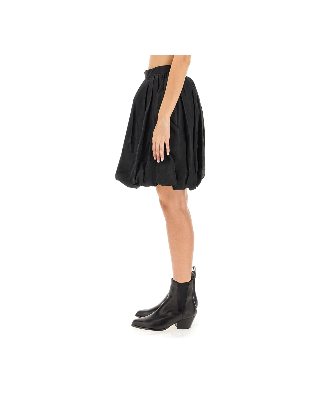 Patou Skirt With Zip. - BLACK