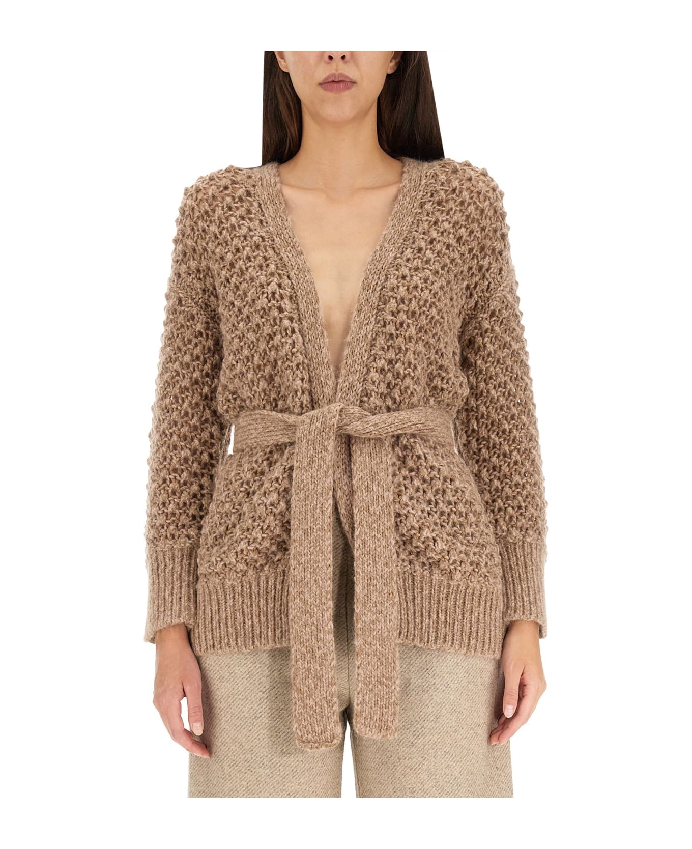 Fabiana Filippi Oversized Cardigan - BEIGE