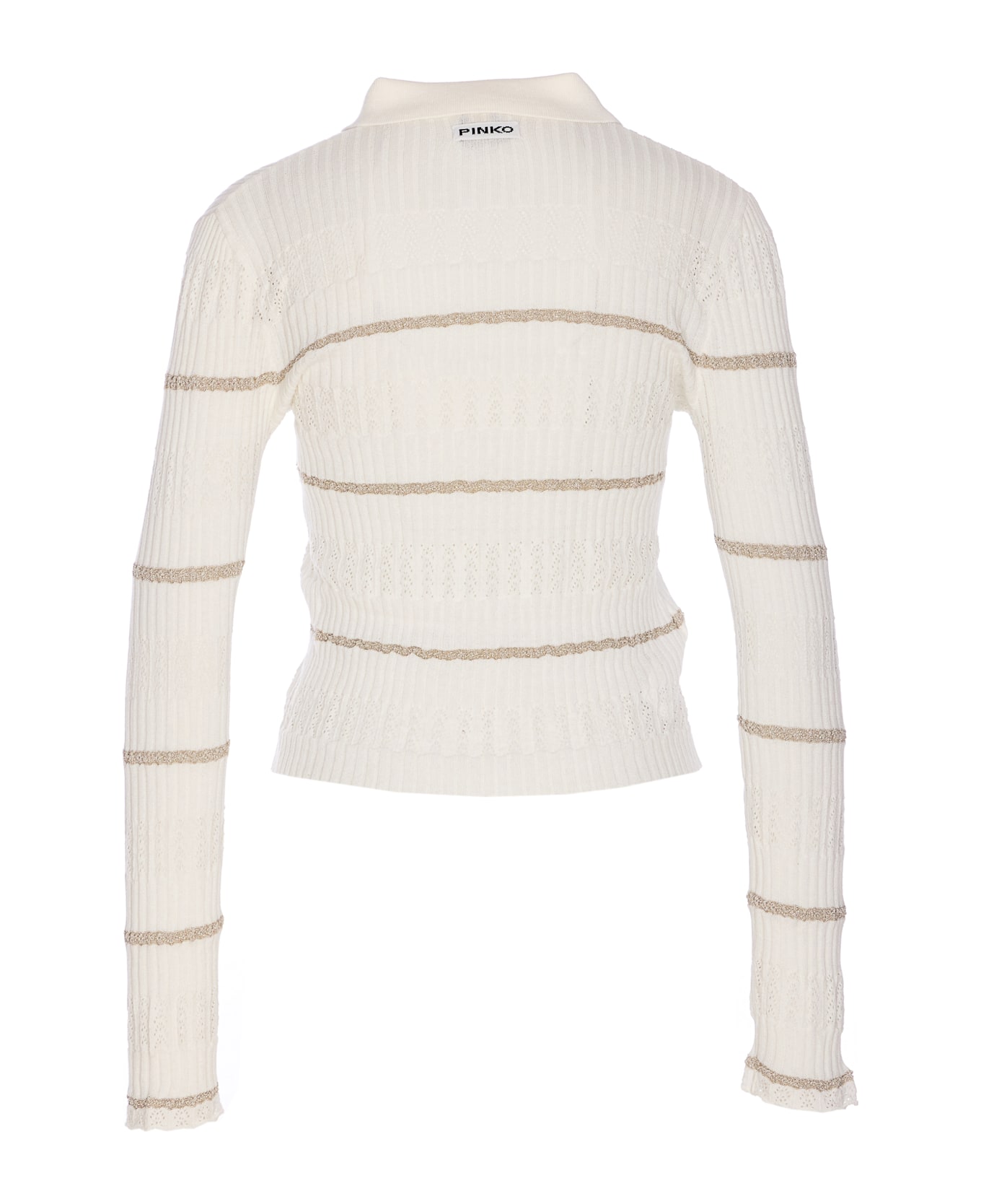 Pinko Jannu Long Sleeves Polo - White