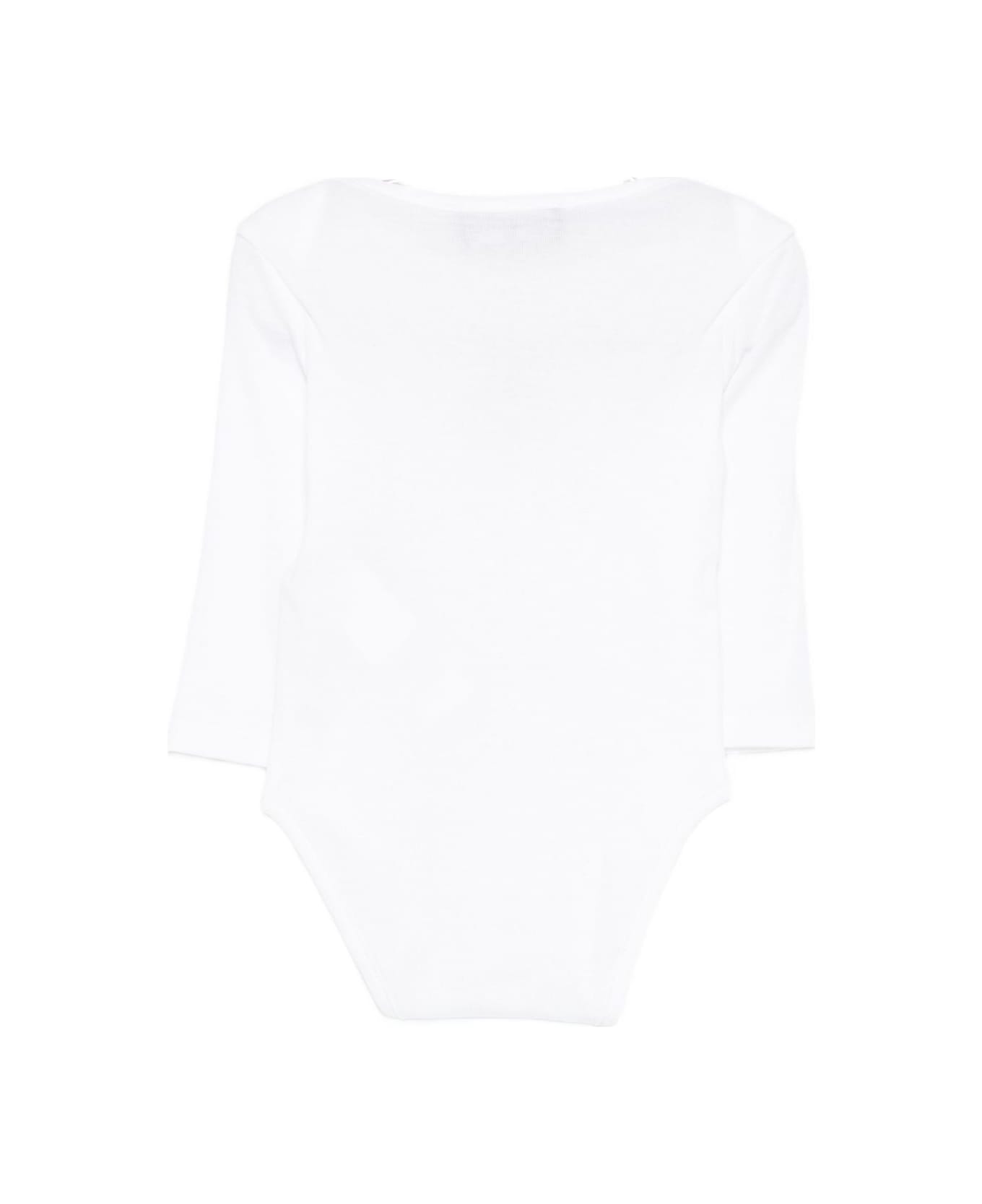 Dsquared2 Kids Long-sleeved Cotton Bodysuit - White