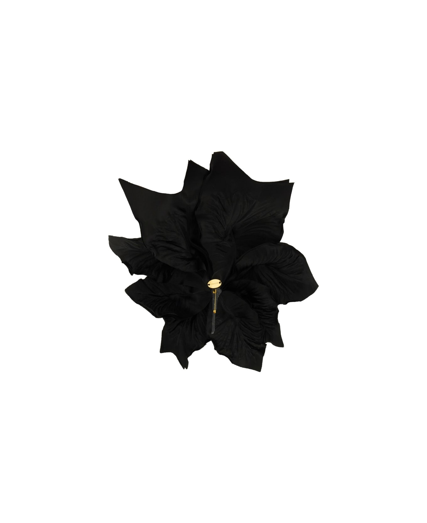 Nina Ricci "pavot Flower" Brooch - BLACK