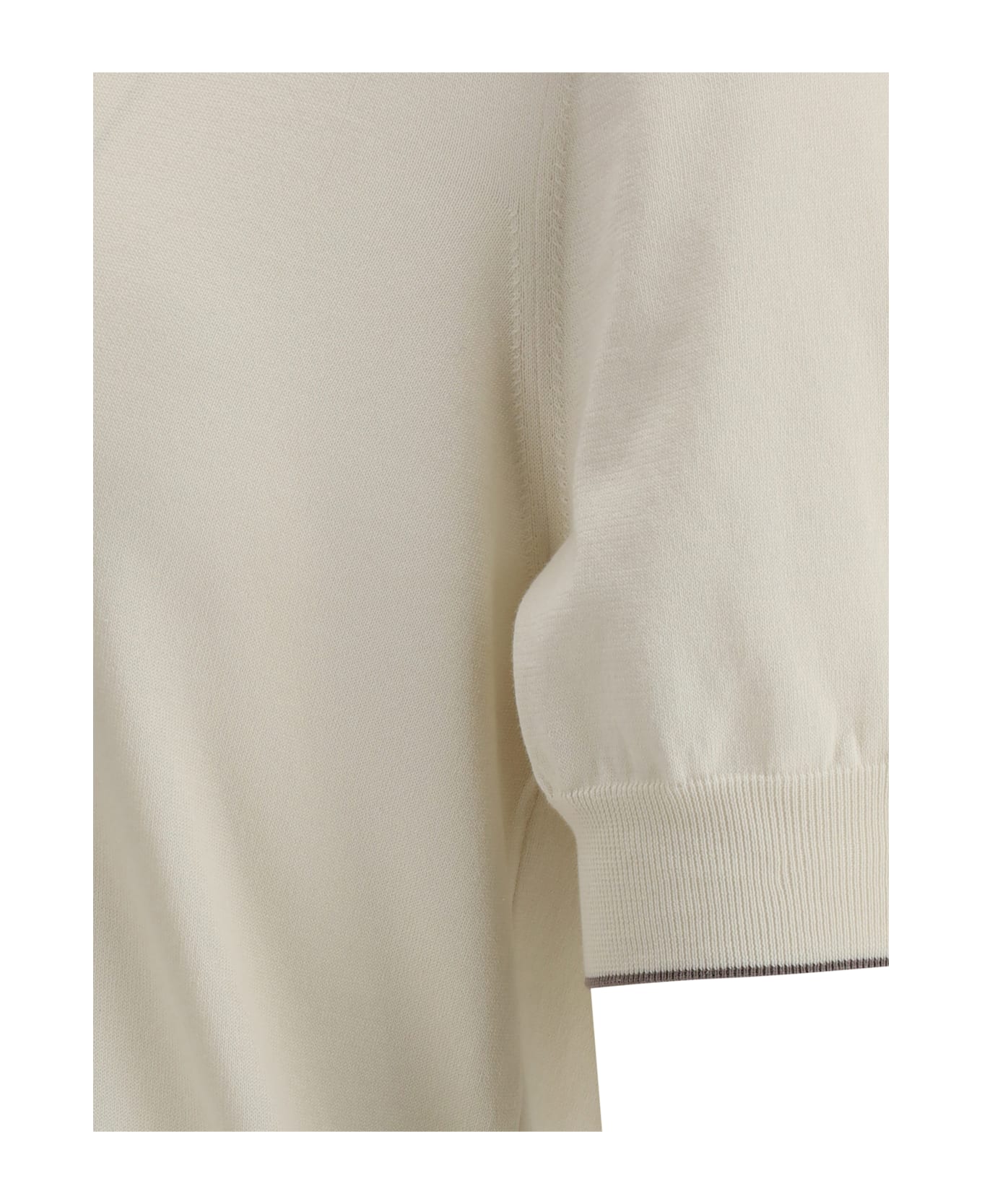 Brunello Cucinelli Cotton T-shirt - English White+corteccia