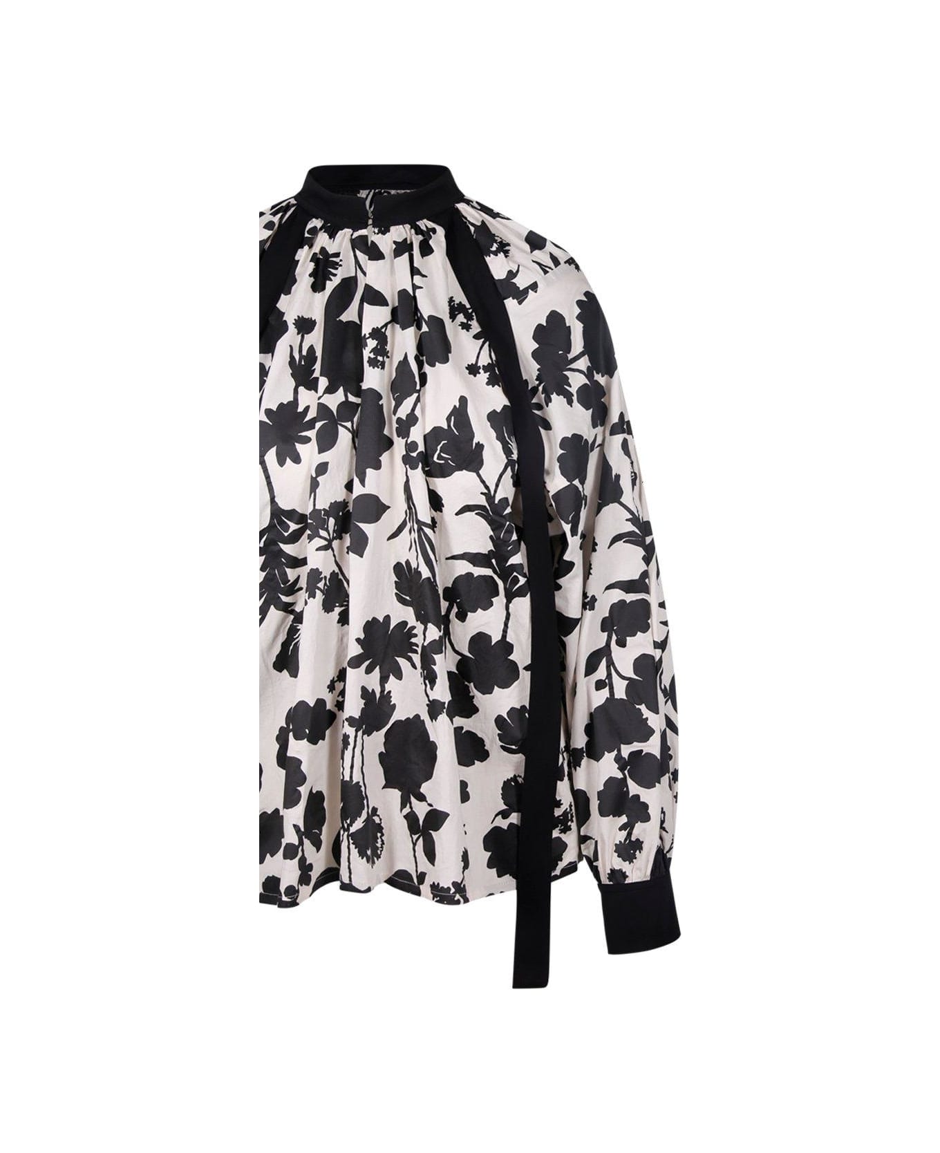 Max Mara Floral Printed Long-sleeved Top - Non definito