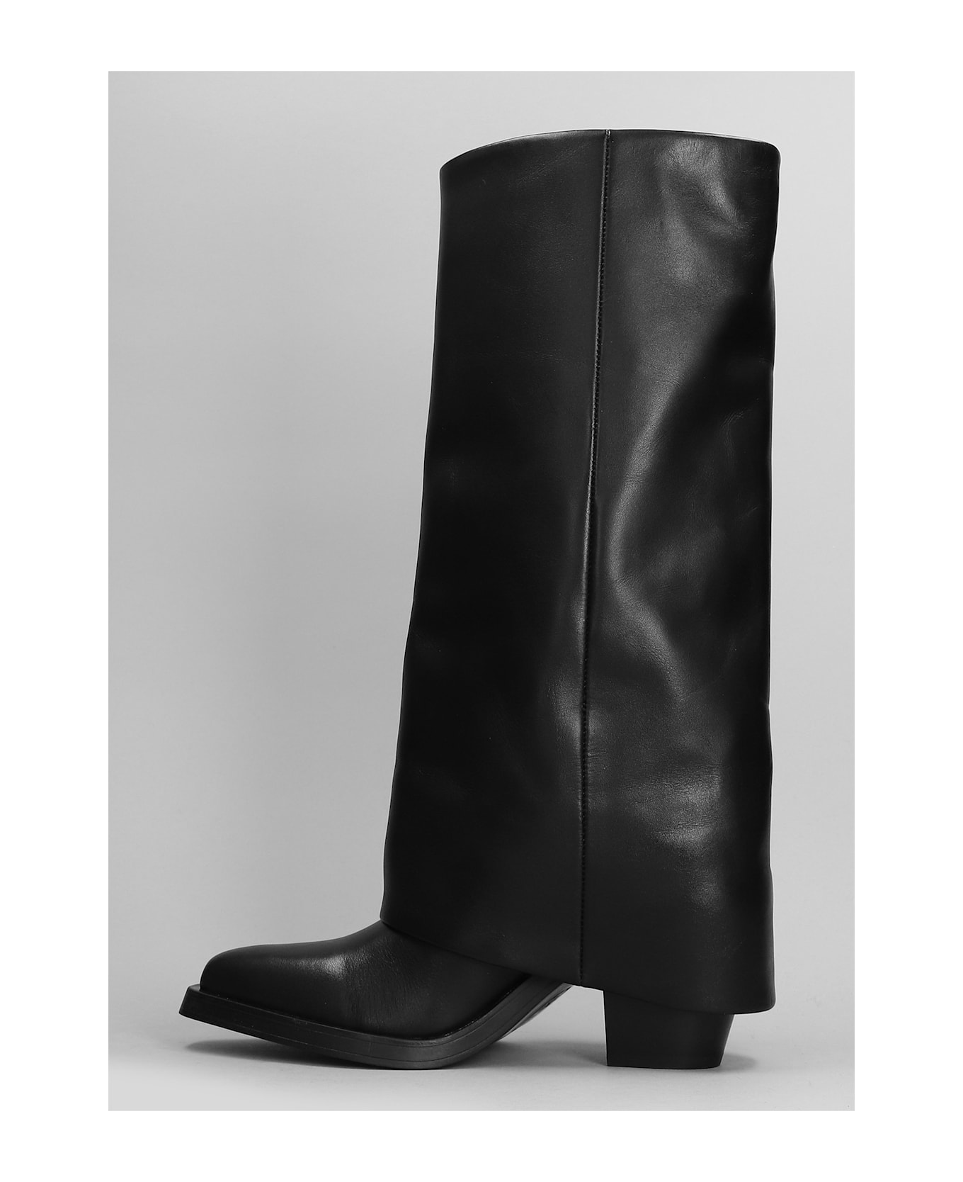 Ash Jackson Texan Boots In Black Leather