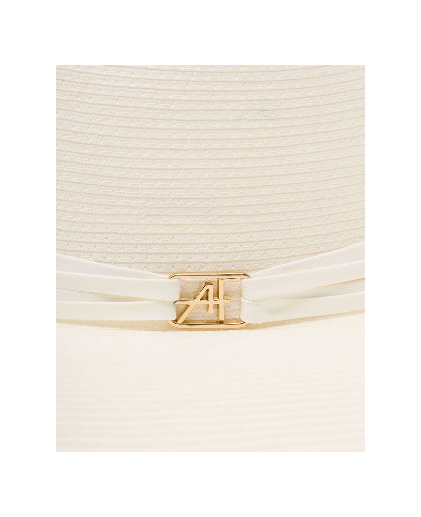 Alberta Ferretti White Wide Hat In Straw Woman - White