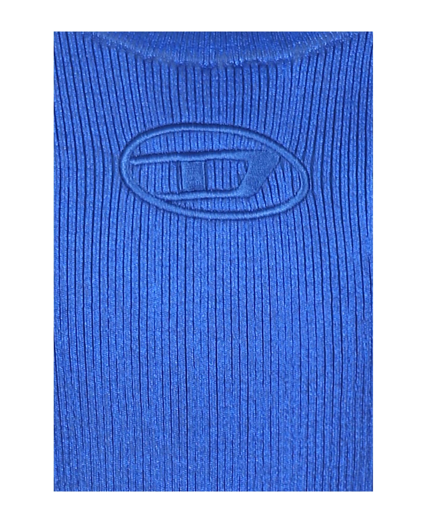 Diesel Blue Dress For Girl With Logo - Blue