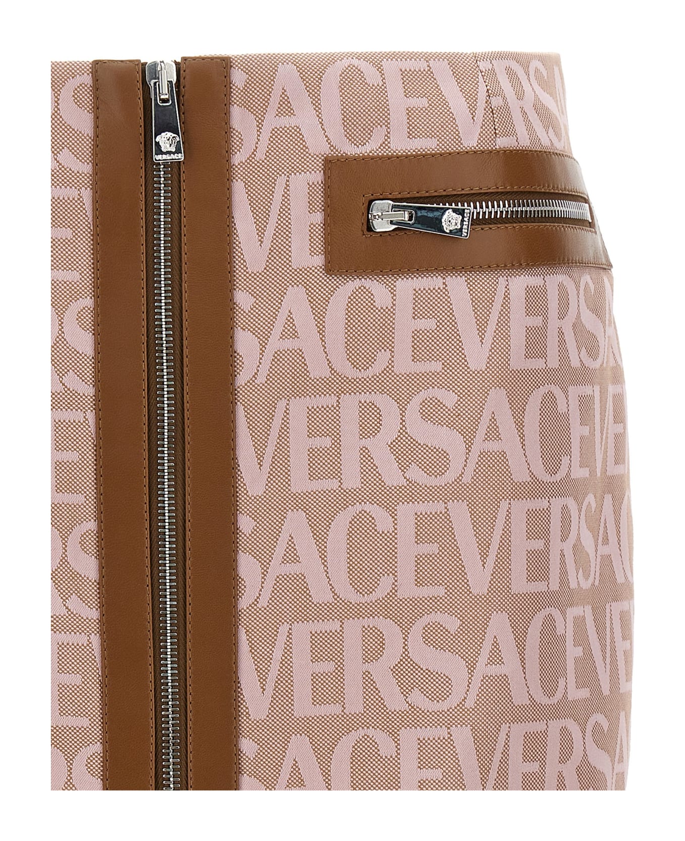 Versace 'versace Allover' Capsule La Vacanza Skirt - Pink