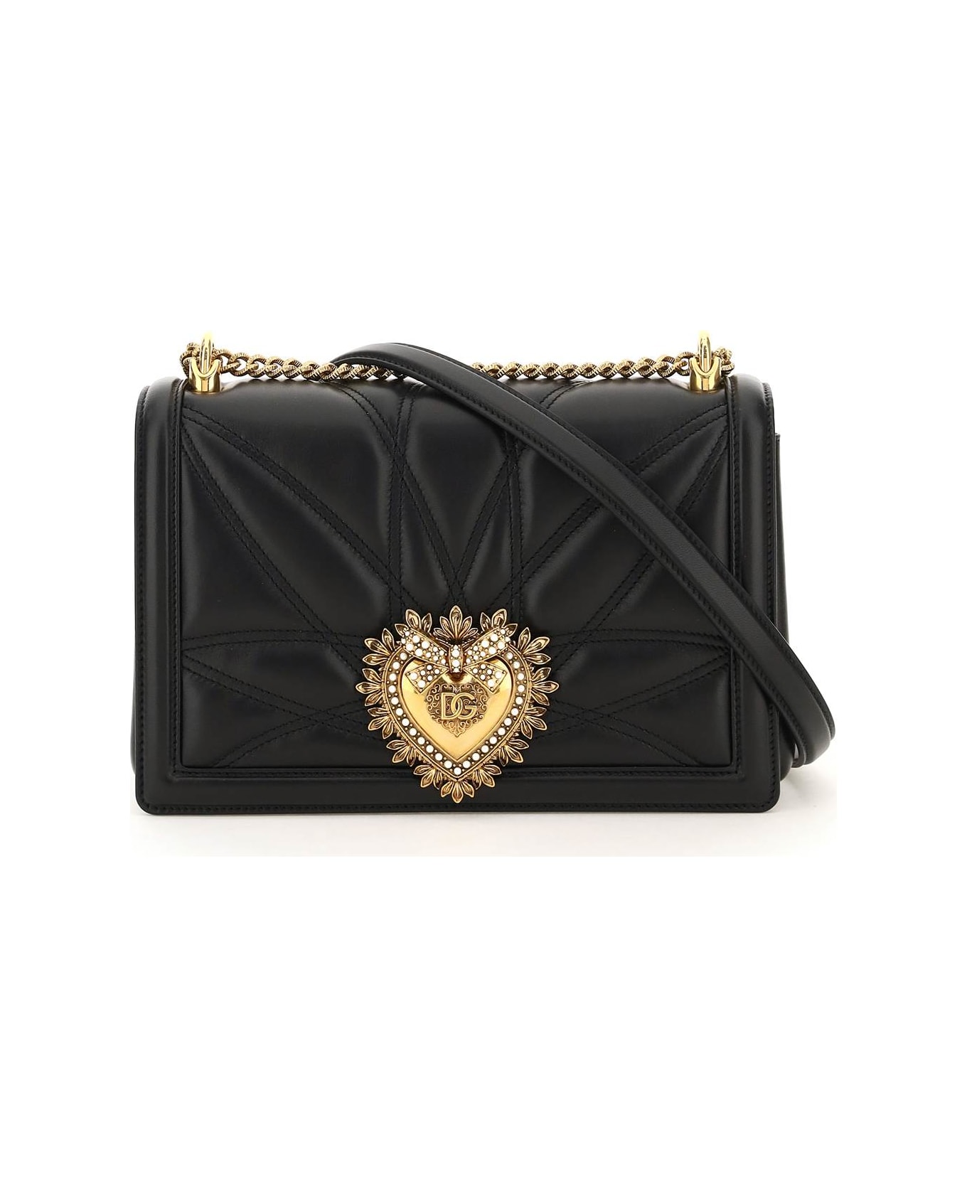 Dolce & Gabbana Devotion Crossbody Bag - NERO (Black)