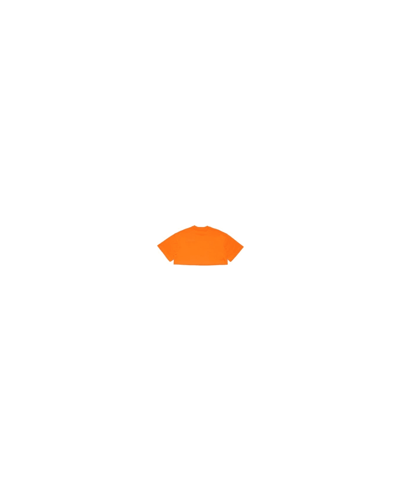 Marni T-shirt Cropped Con Logo - Orange
