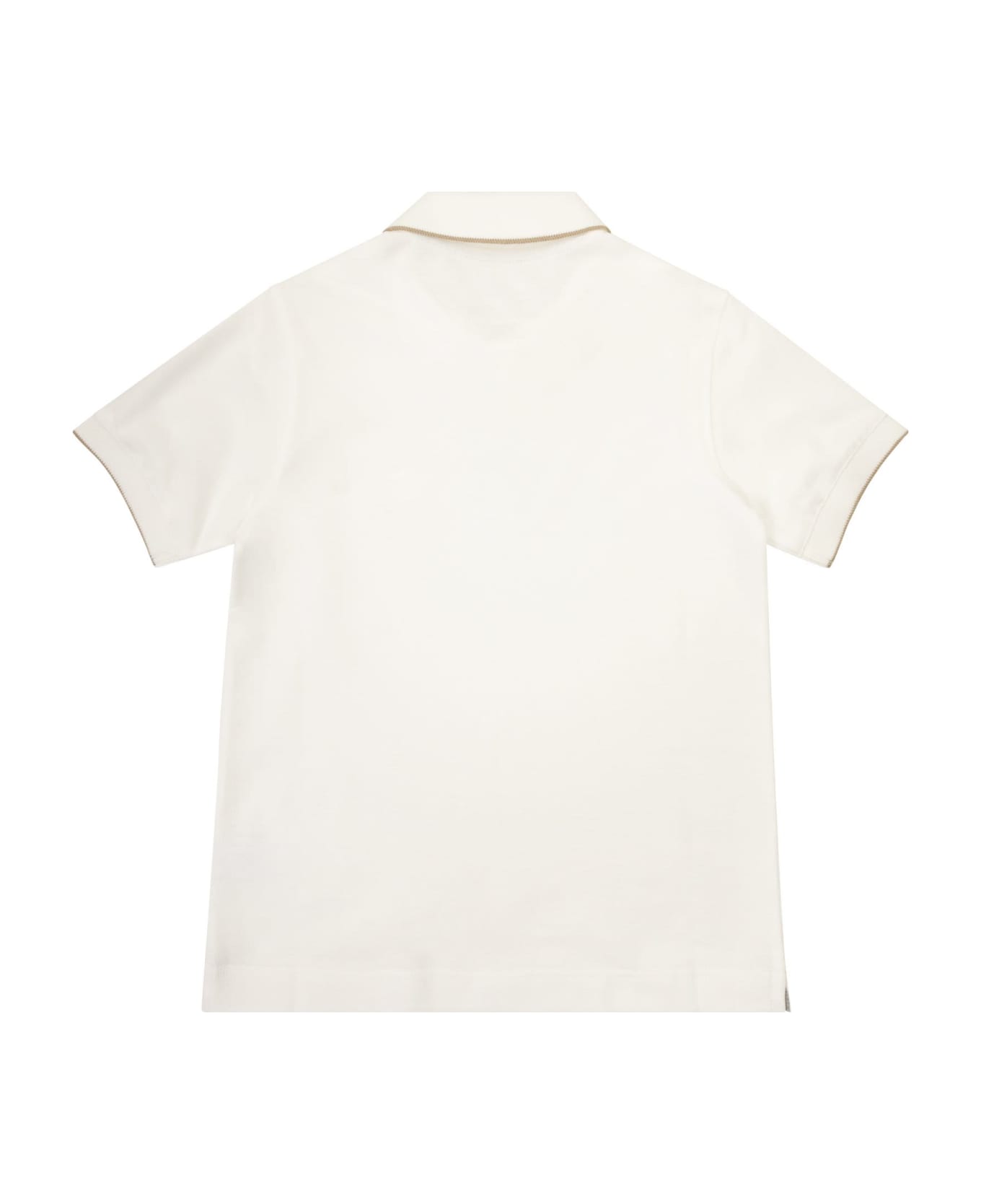 Brunello Cucinelli Cotton Piqué Polo Shirt With Logo - White Tシャツ＆ポロシャツ