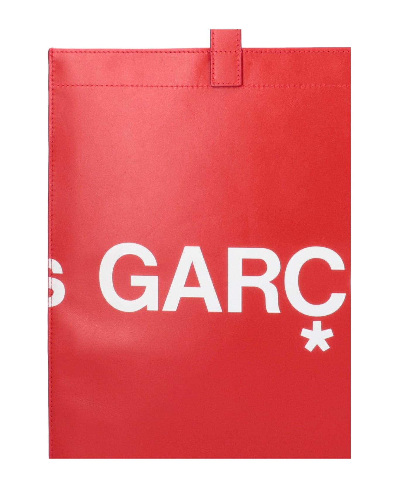 Comme des Garçons Wallet Logo Tote Bag - Red