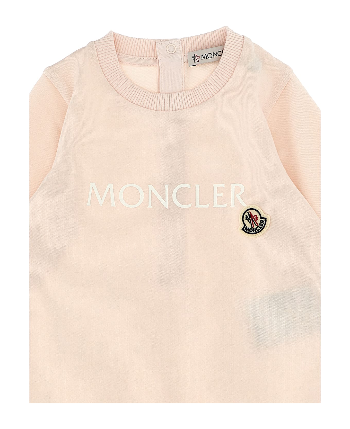 Moncler Logo Print Bib - Pink
