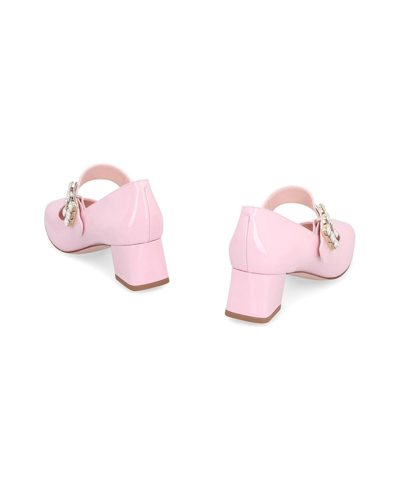 Roger Vivier Très Vivier Embellished Buckle Babies Pumps - Pink