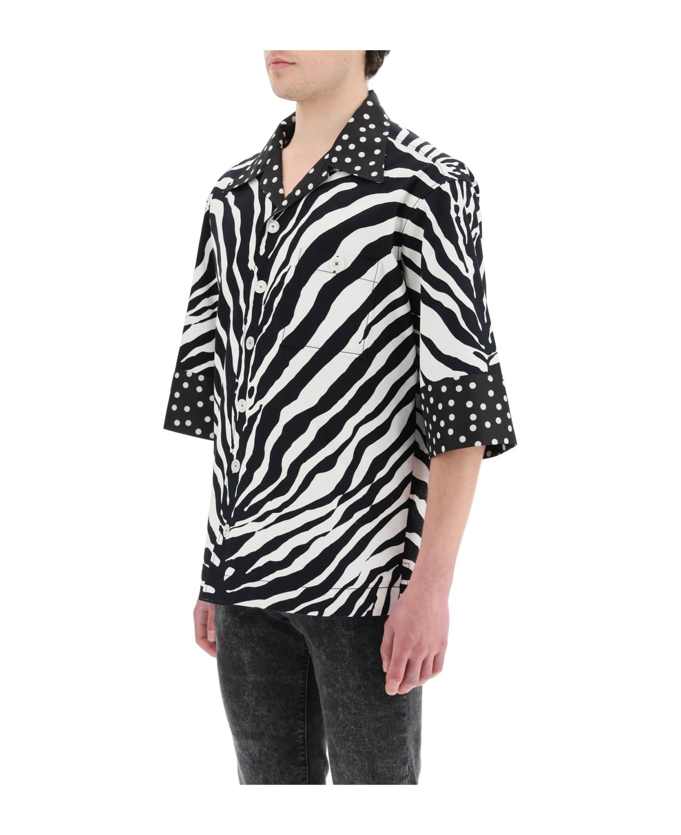 Dolce & Gabbana Zebra Print Short Sleeve Shirt | italist, ALWAYS 
