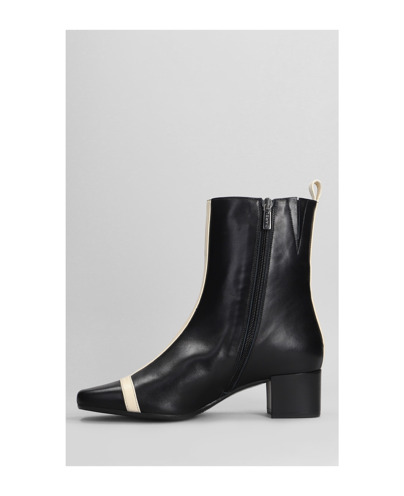 Carel Audrey High Heels Ankle Boots In Black Leather - black