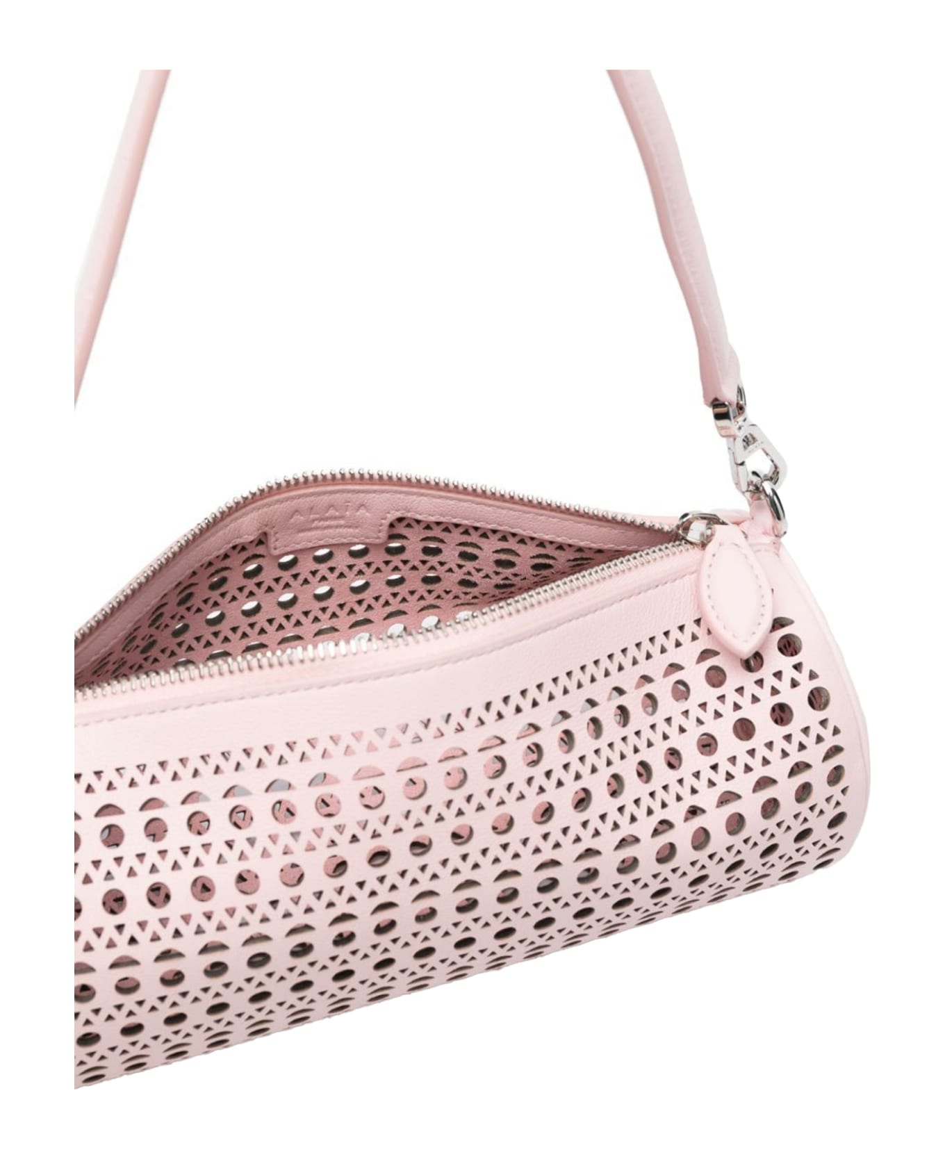 Alaia Pink Leather Tube Bag - Powder