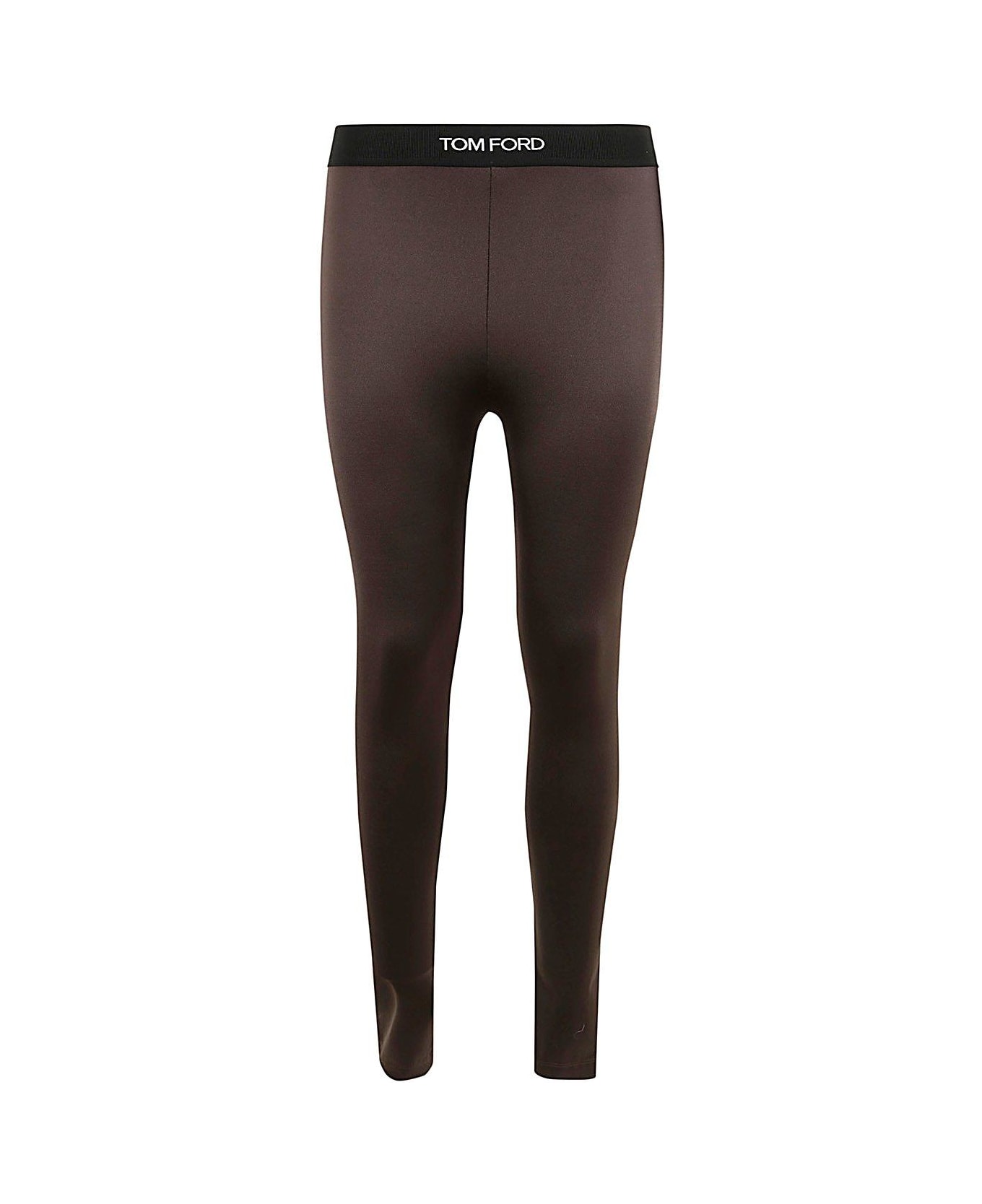 Tom Ford Lustrous Jersey Signature Leggings - Darkest Brown