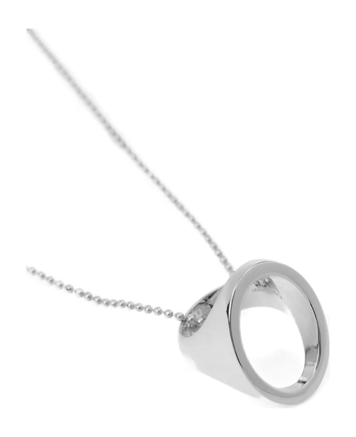 MM6 Maison Margiela 'anello Chevalière' Necklace - SILVER